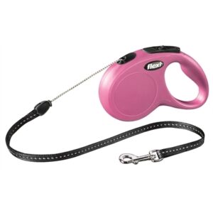 Flexi Rollijn Classic Cord Roze (S 5 MTR)
