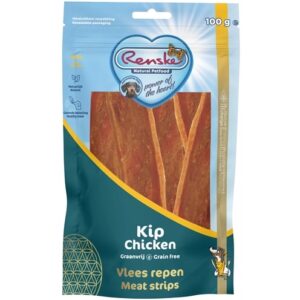 Renske Gezonde Beloningen Vlees Repen Kip 100 gram