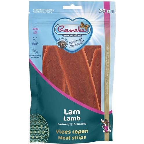 Renske Gezonde Beloningen Vlees Repen Lam 70 gram