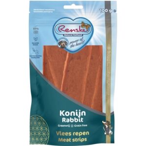 Renske Gezonde Beloningen Vlees Repen Konijn 100 gram