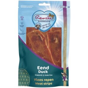 Renske Gezonde Beloningen Vlees Repen Eend 100 gram
