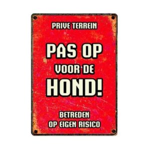 Plenty gifts waakbord blik pas op voor de hond