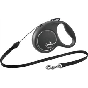 Flexi Rollijn Black Design Cord Zwart (S 5 MTR TOT 12 KG)