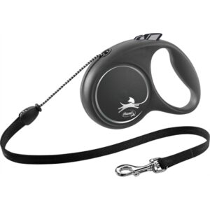 Flexi Rollijn Black Design Cord Zwart (M 5 MTR TOT 20 KG)
