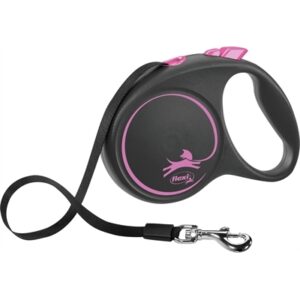 Flexi Rollijn Black Design Tape Roze (L 5 MTR TOT 50 KG)