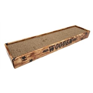 Croci Kartonnen Krabplank Homedecor Houtprint Bruin van 48 cm