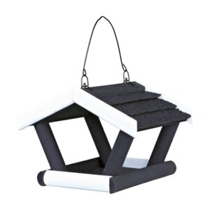 Trixie natura voederhuis hangend grenenhout zwart / wit