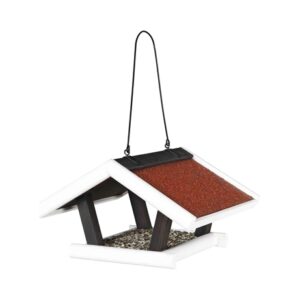Trixie natura voederhuis hangend grenenhout zwart / wit