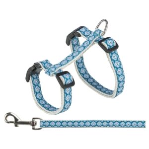 Trixie Kattentuig Met Riem Grijs Blauw