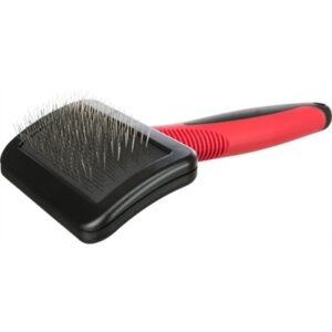 zachte slickerborstel met zachte metalen pinnen voor het borstelen korte, lange, ruwe en krulvacht