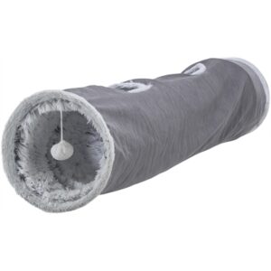 Trixie Katten Speeltunnel Harvey Velours Pluche Grijs van 116 cm