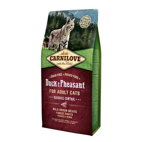 Carnilove Duck & Pheasant Adult Kat - Hairball per 2 kg