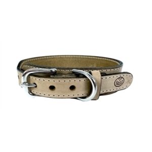 Sazzz Halsband Hond Vintage Leer Beige