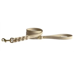 Sazzz Hondenriem Passion Braided Classic Leer Creme