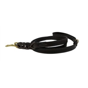 Sazzz Hondenriem Passion Braided Classic Leer Donkerbruin
