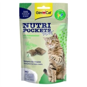 Gimcat Nutri Pockets Insect & Kattenkruid per 60 gram