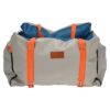 Autostoel / Reismand Hondenmand Beige & Blauw