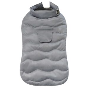 Croci Hondenjas Winter Waterdicht Padded Eco Leaves Grijs