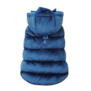 Croci Hondenjas Winter Gevoerd Velveteen Blauw