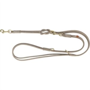 Trixie Hondenriem Leer Verstelbaar Pure Rond Lichtgrijs (200X1 CM)