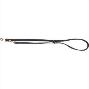 Trixie Hondenriem Leer Verstelbaar Pure Zwart (M-L 200X2 CM)