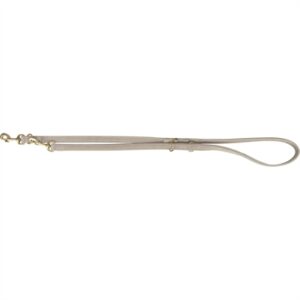 Trixie Hondenriem Leer Verstelbaar Pure Lichtgrijs (M-L 200X2 CM)